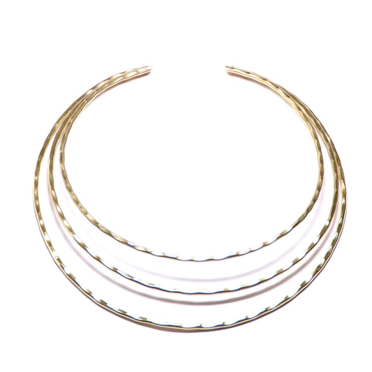 Triple Wire Hammered Necklace