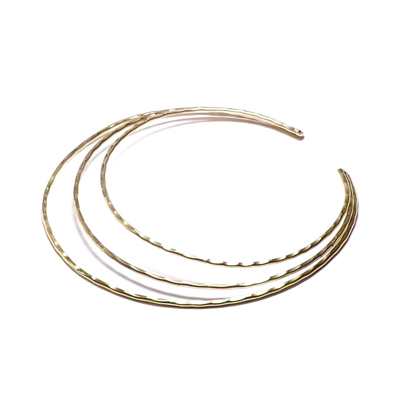 Triple Wire Hammered Necklace