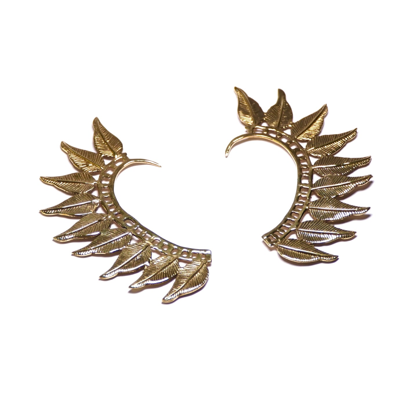 Feather Fan Ear Cuff Earrings