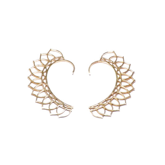 Petal Grid Ear Cuff Earrings