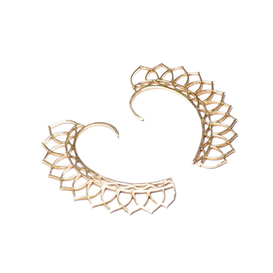 Petal Grid Ear Cuff Earrings