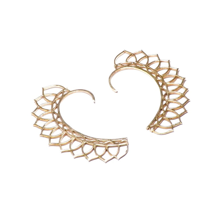 Petal Grid Ear Cuff Earrings