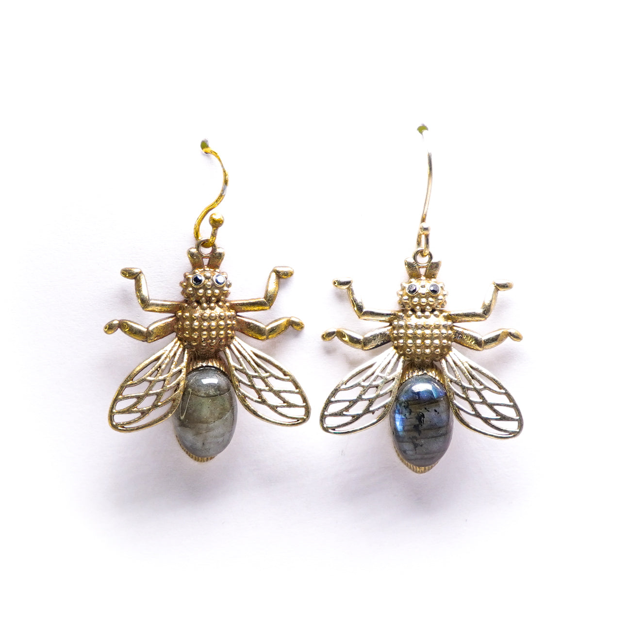 Bee Labradorite Drop Earrings