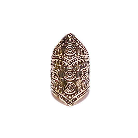 Ornate Triangular Shield Ring
