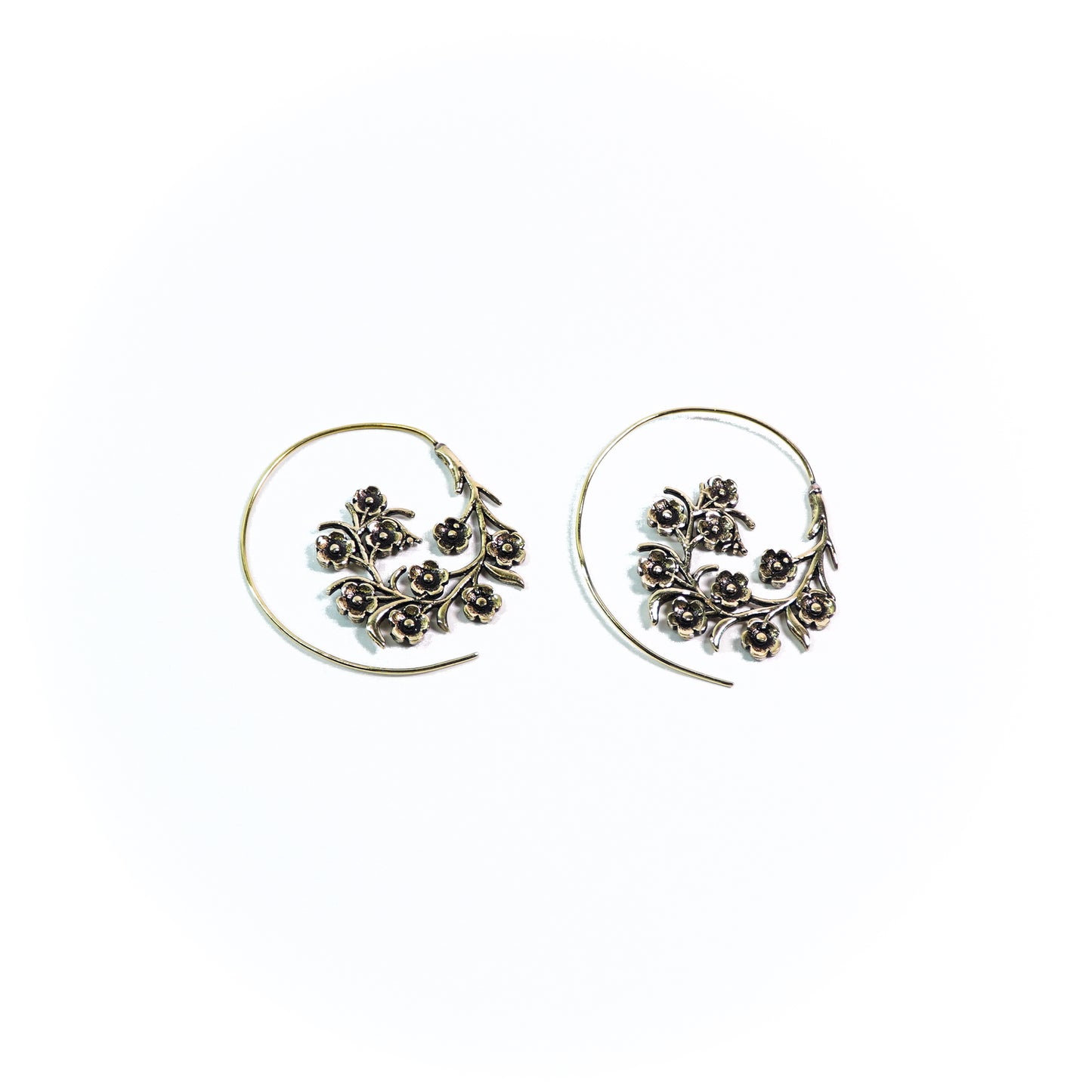 Floral Hoop Earrings