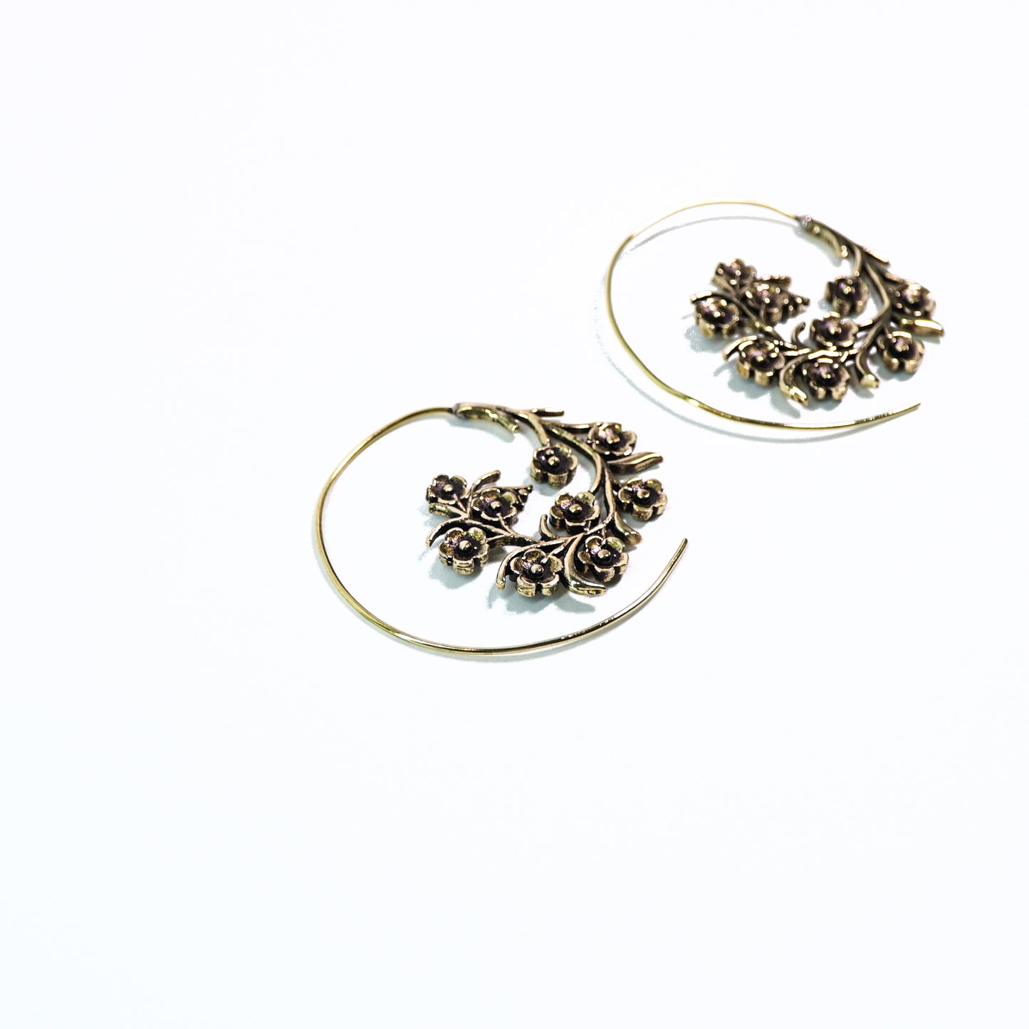 Floral Hoop Earrings