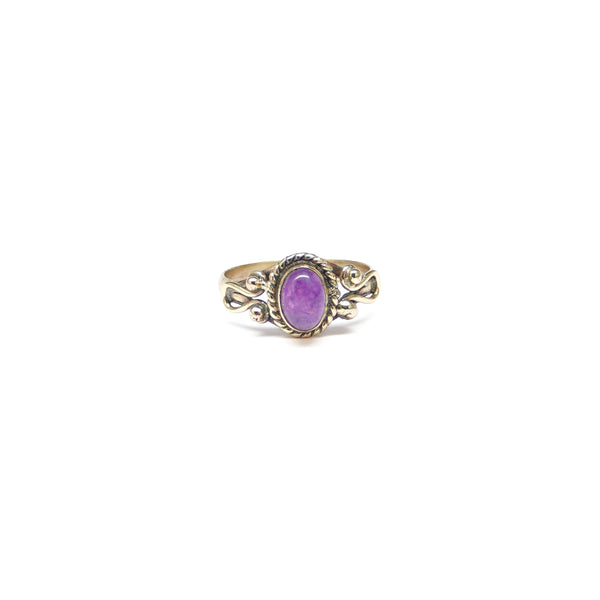 Ornate Oval Stone Ring