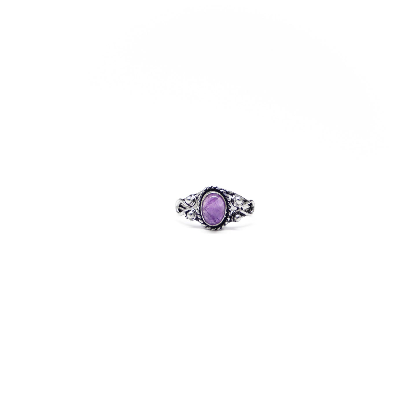 Ornate Oval Stone Ring