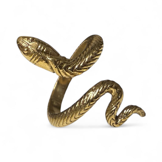 Unisex snake wrap ring