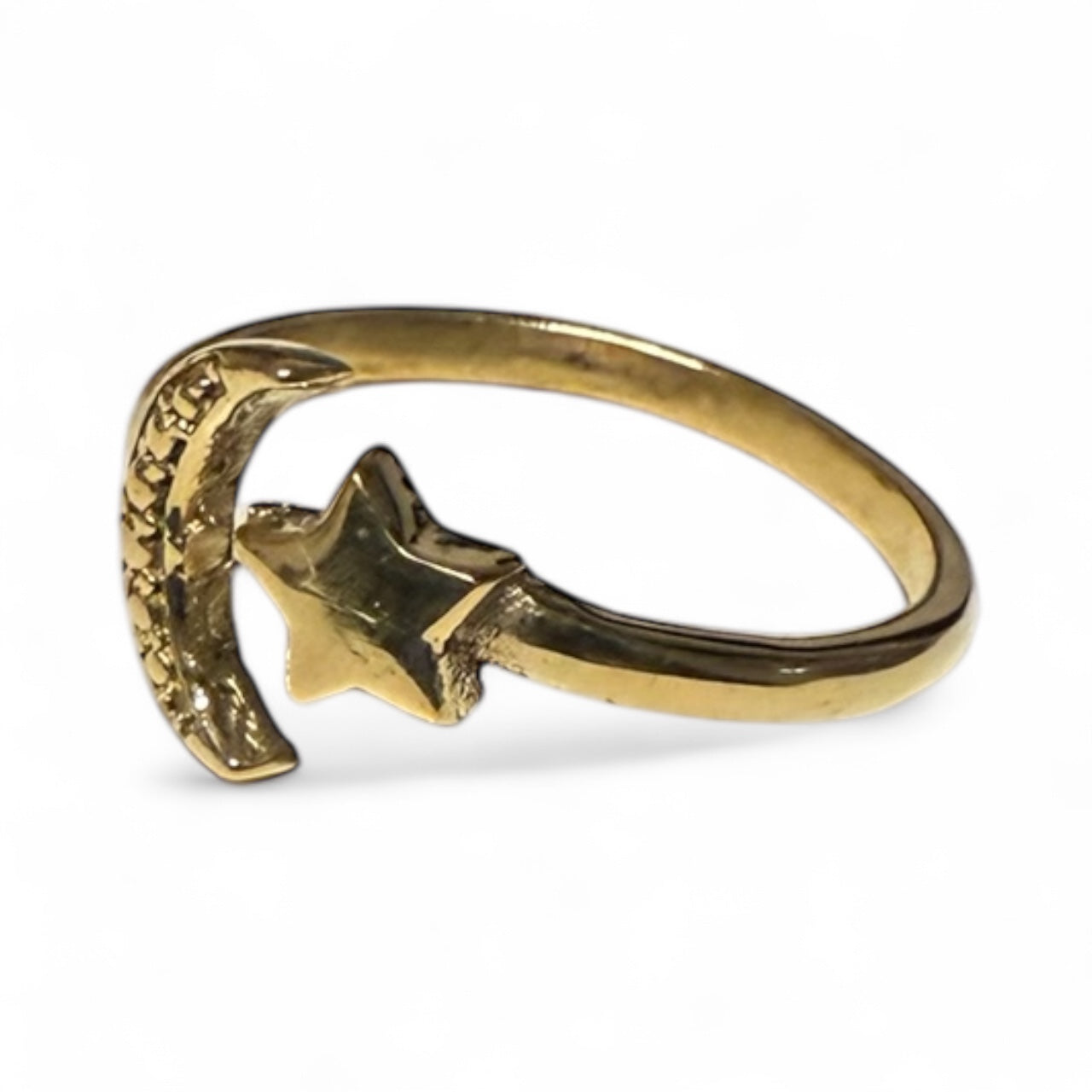 Moon and star ring