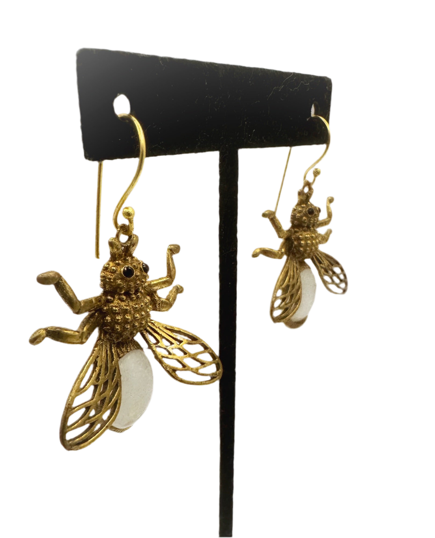 Moonstone Bee Earrings