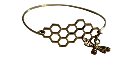 Honeycomb bee bracelet