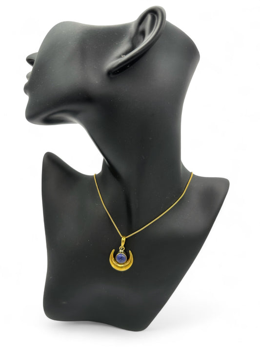Lapis Moon Pendant