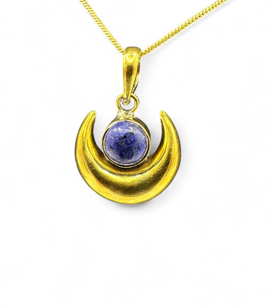 Lapis Moon Pendant