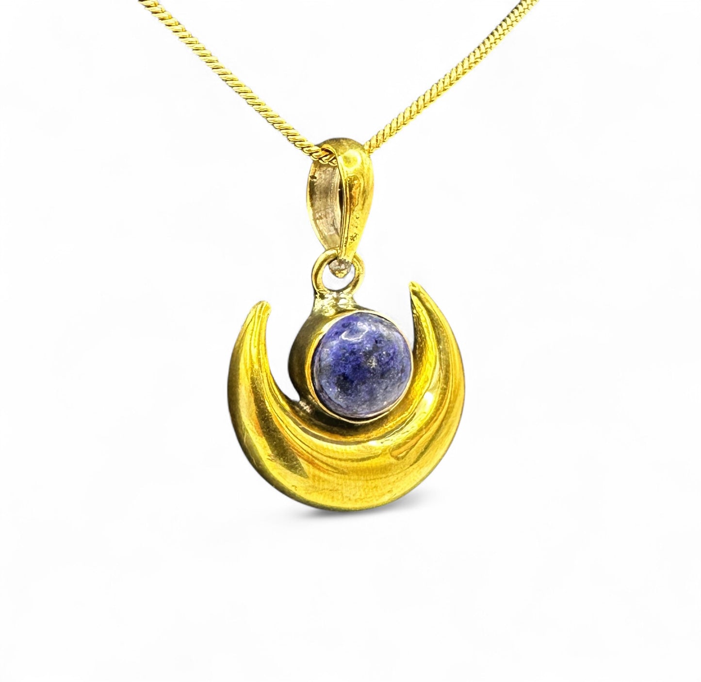 Lapis Moon Pendant