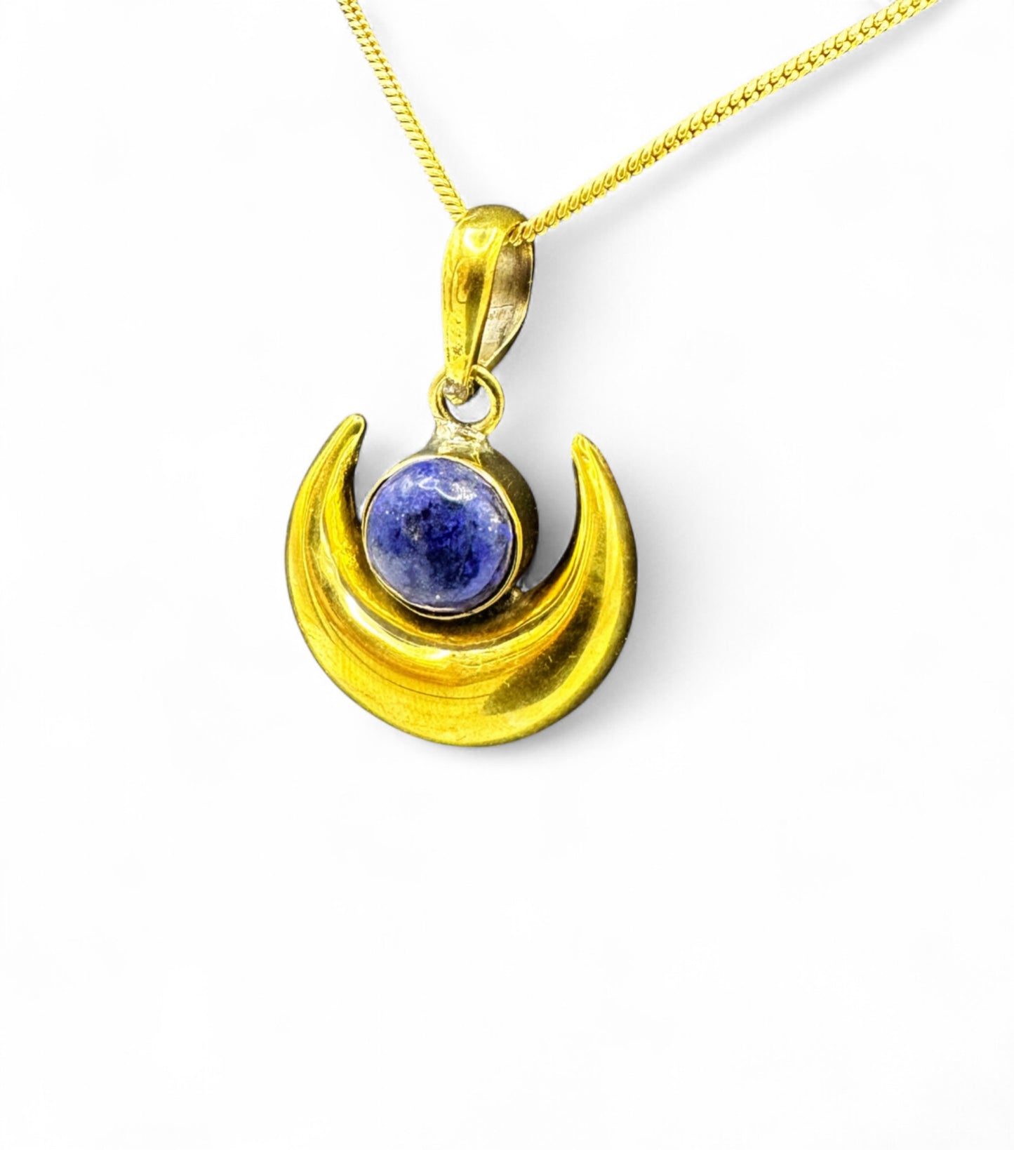 Lapis Moon Pendant