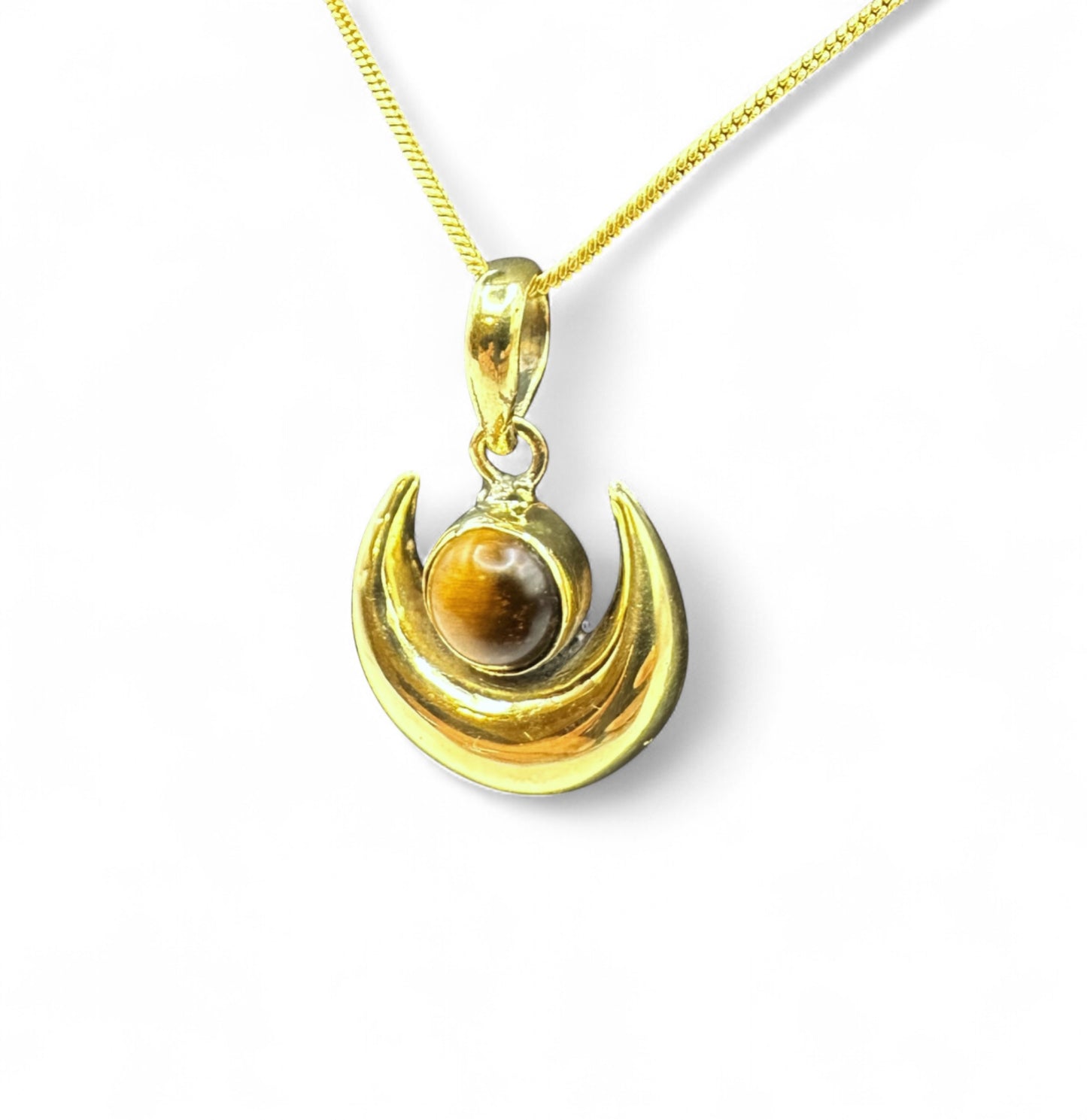 Tiger’s Eye Moon Pendant