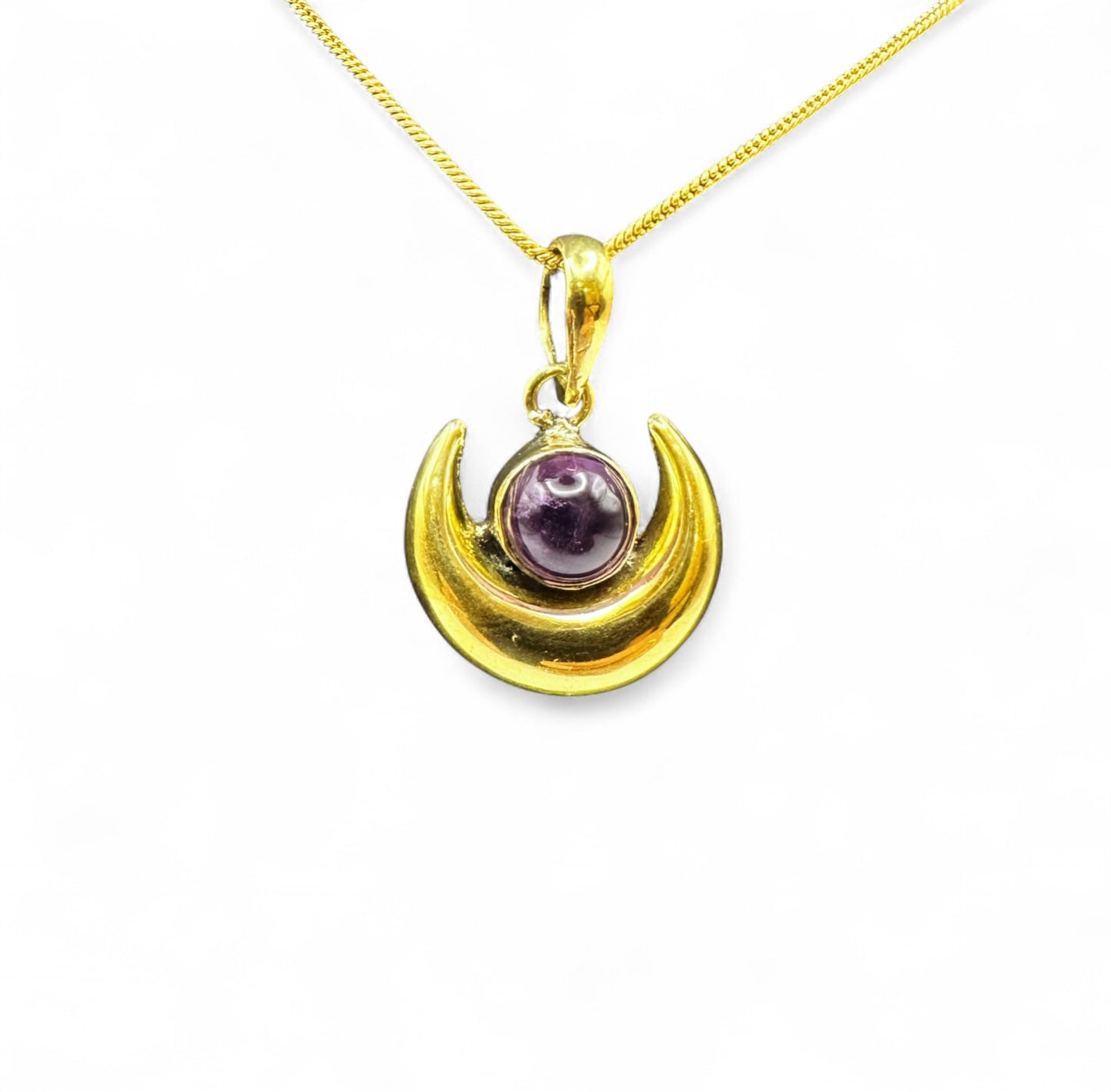 Amethyst Moon Pendant