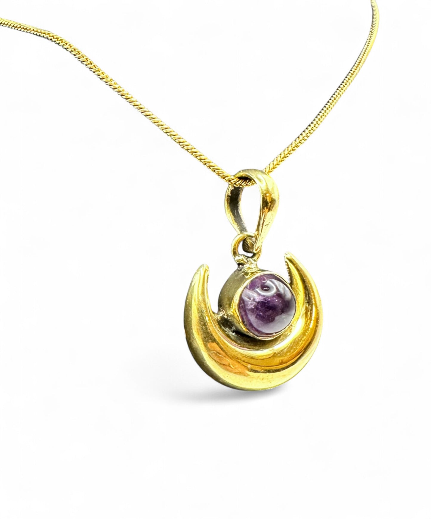 Amethyst Moon Pendant
