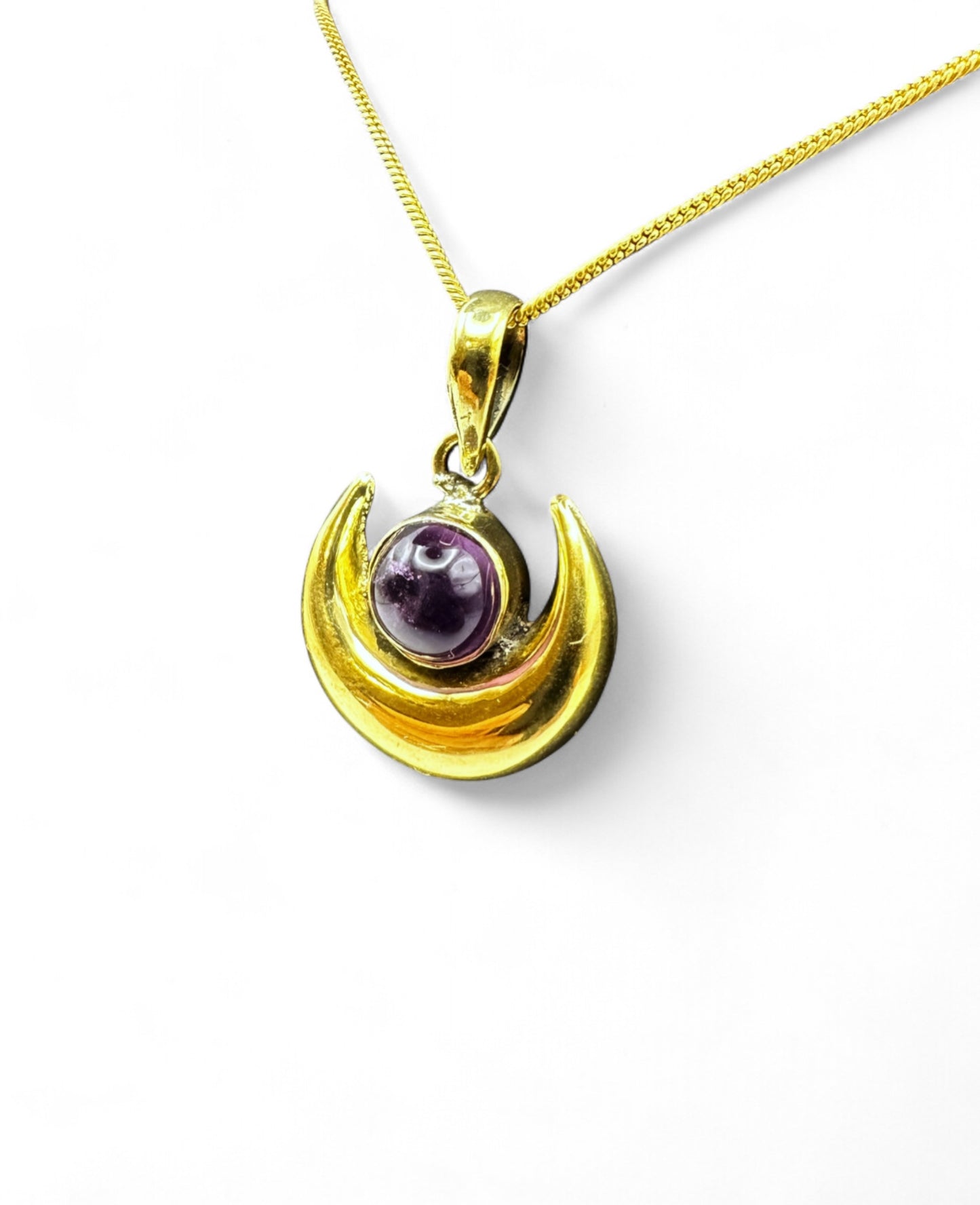 Amethyst Moon Pendant