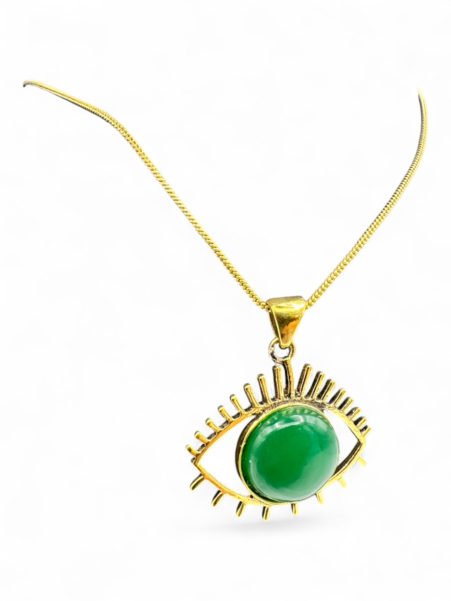 Green Onyx Eye Pendant