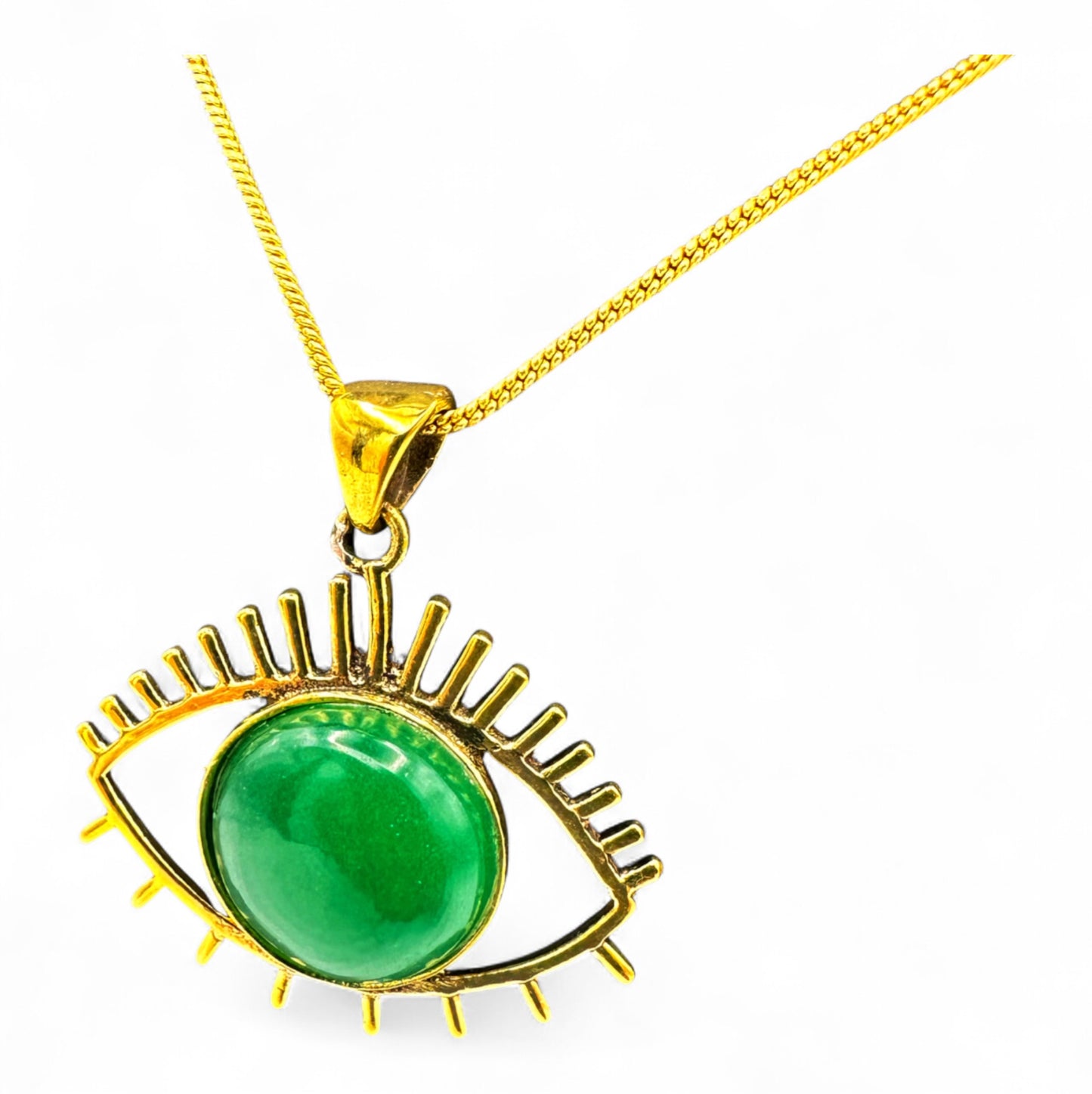 Green Onyx Eye Pendant