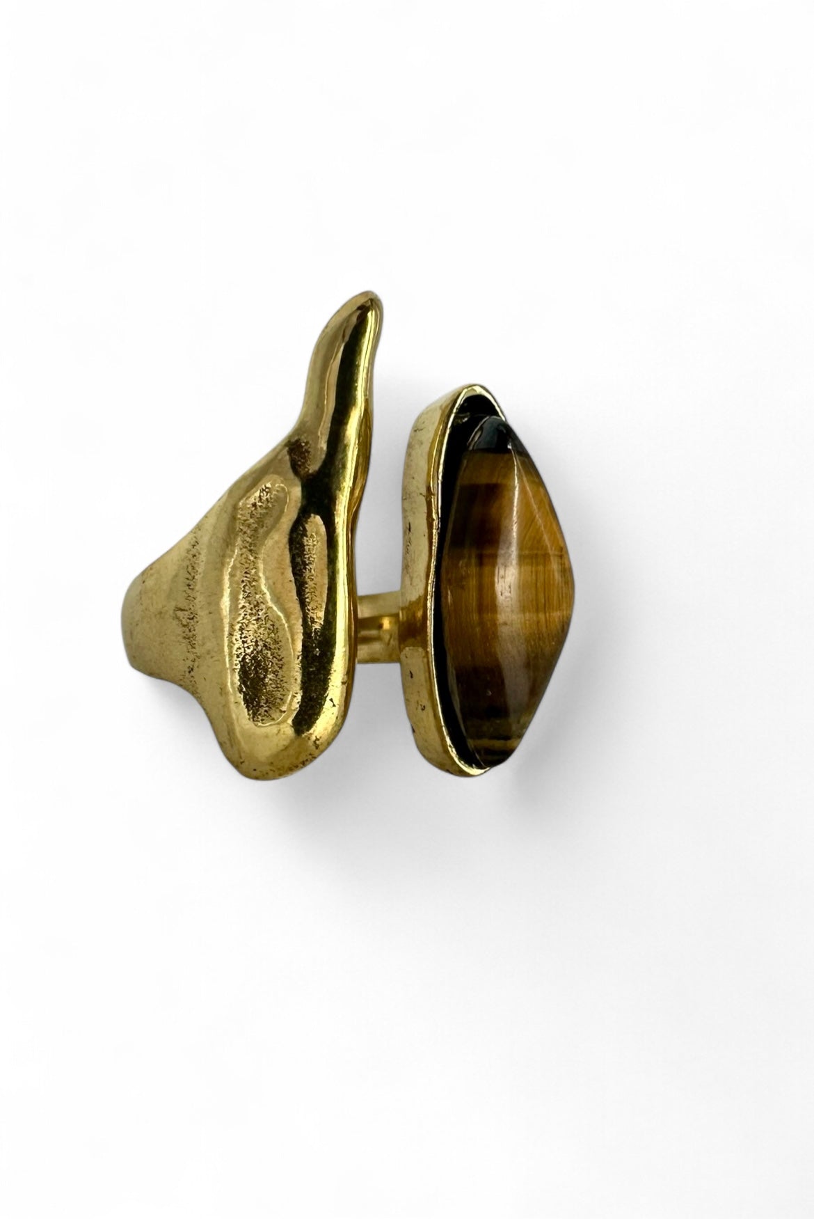 Tiger's Eye Wave Ring