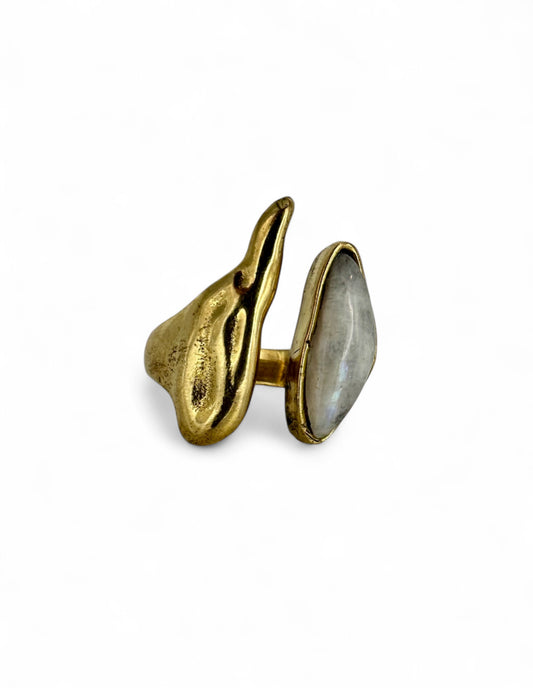 Moonstone Wave Ring