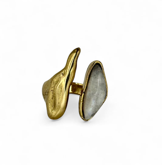Moonstone Wave Ring