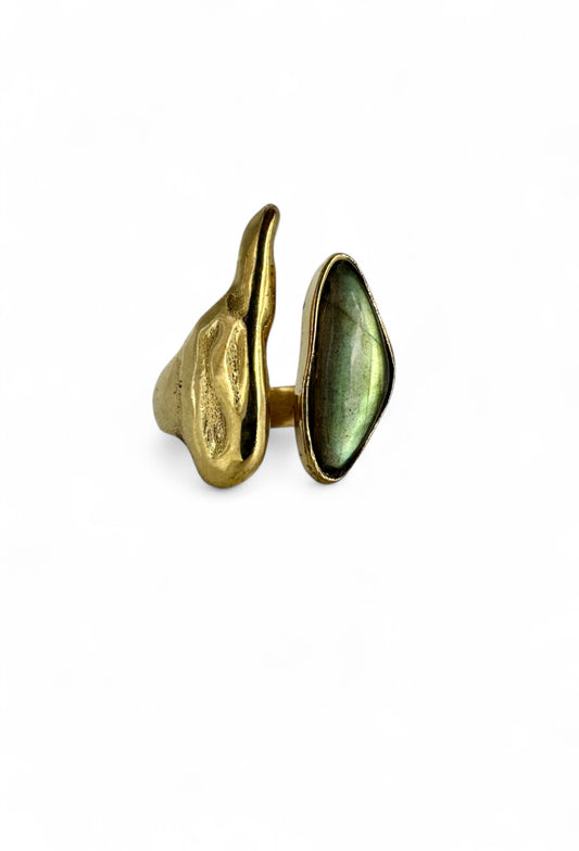 Labradorite Wave Ring