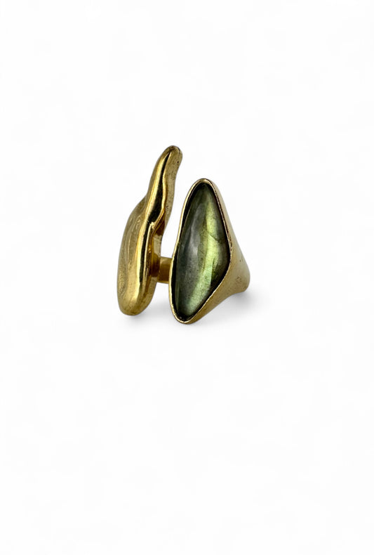 Labradorite Wave Ring
